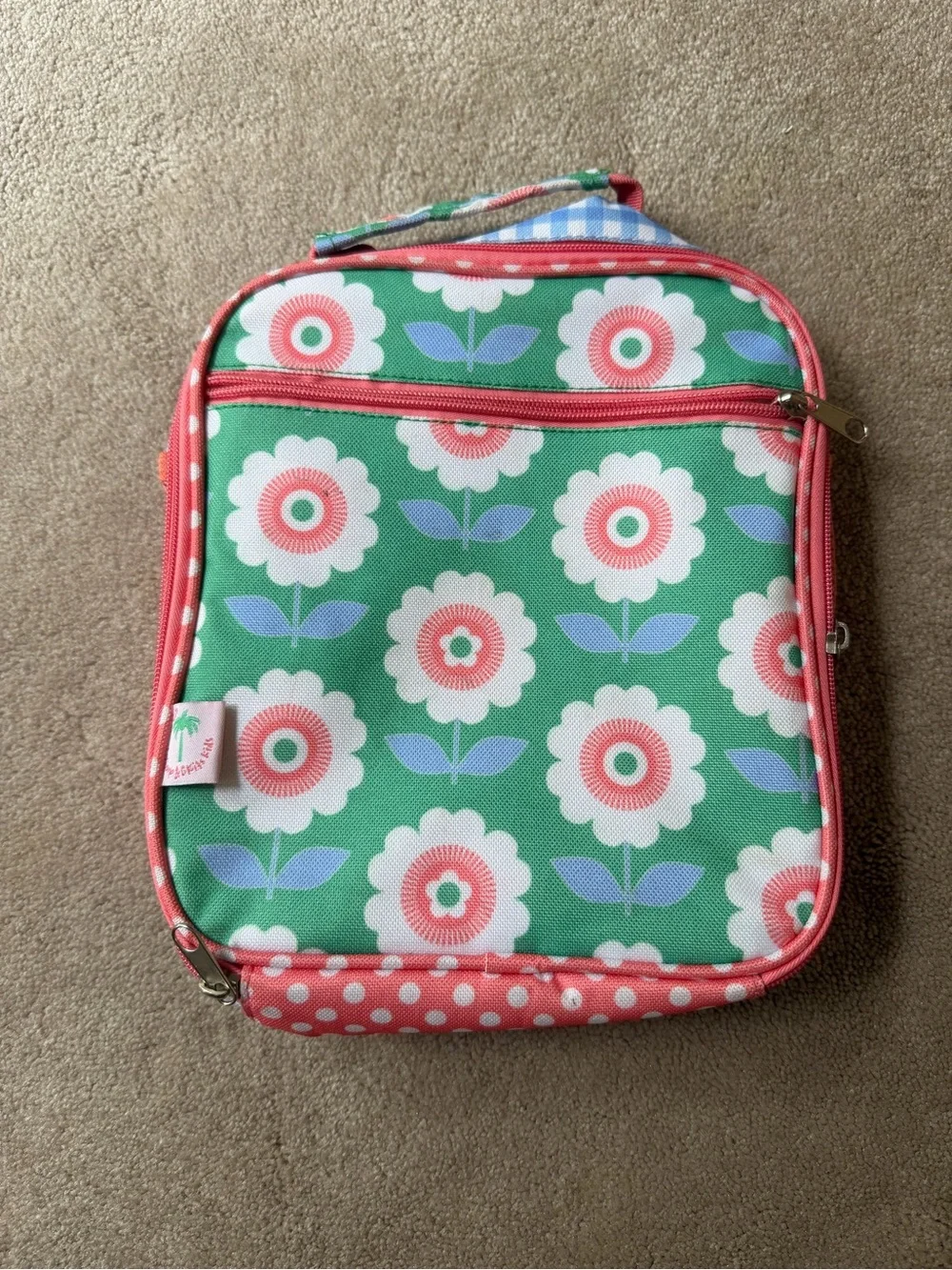 Shrimp & Grits Floral insulated Lunch Bag